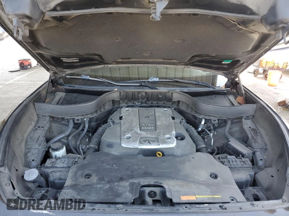 2015 Infiniti QX70 with VIN JN8CS1MW9FM482212, listed as a Copart auction lot 60725875 with 116,372 mi miles and Salvage title. Bid and sale history available at DreamBid. Image 11.