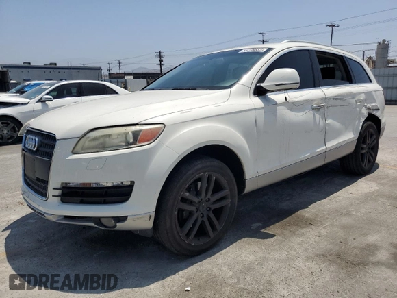 2007 Audi Q7 with VIN WA1AV74L17D048428, listed as a Copart auction lot 59778555 with Not provided miles and Salvage title. Bid and sale history available at DreamBid. Image 1.
