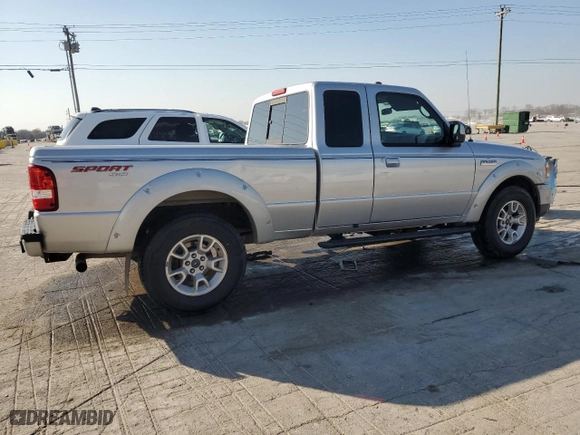 2010 Ford Ranger XLT with VIN 1FTLR4FE6APA22655, listed as a Copart auction lot 48412975 with 142,675 mi miles and Salvage Title. Bid and sale history available at carsss.com. Image 3.