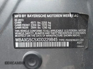 2013 BMW 5 Series 528i with VIN WBAXG5C5XDD229845, listed as a IAAI auction lot 41457088 with 130,826 mi miles and . Bid and sale history available at carsss.com. Image 9.