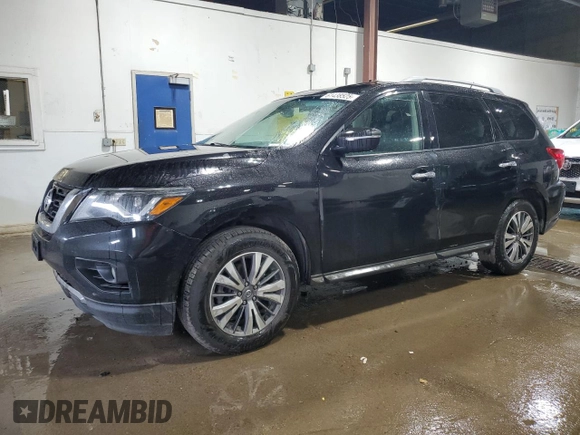 2017 Nissan Pathfinder SV with VIN 5N1DR2MM7HC662261, listed as a Copart auction lot 61438525 with 159,864 mi miles and Salvage title. Bid and sale history available at DreamBid. Image 1.