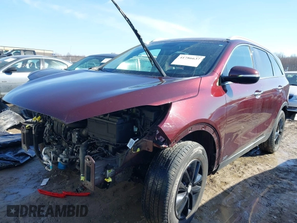 2017 Kia Sorento LX with VIN 5XYPGDA34HG252088, listed as a IAAI auction lot 41786637 with 91,301 mi miles. Bid and sale history available at carsss.com. Image 2.