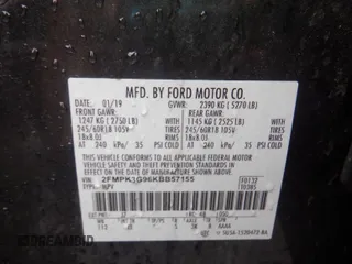 2019 Ford Edge SE с VIN 2FMPK3G96KBB57155, выставлен на аукционе IAAI как лот 42628596 с пробегом 83 343 миль миль и . История ставок и продаж доступна на DreamBid. Изображение 19.