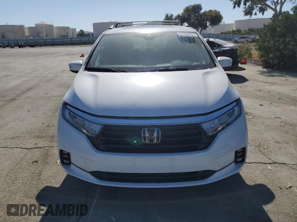 2024 Honda Odyssey EX-L z VIN 5FNRL6H65RB047405, wystawiony jako Copart lot #57880245 z przebiegiem Nie podano mil oraz Czysty tytuł • Clean title. Historia ofert i sprzedaży dostępna na DreamBid. Obrazek 5.
