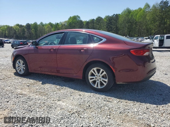 2016 Chrysler 200 LX with VIN 1C3CCCFB1GN186244, listed as a Copart auction lot 52722925 with 84,483 mi miles and Salvage Title. Bid and sale history available at carsss.com. Image 2.