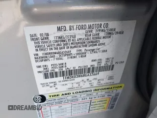 2008 Ford Taurus X Limited с VIN 1FMDK03W68GA32669, выставлен на аукционе IAAI как лот 42478240 с пробегом 130 997 миль миль и . История ставок и продаж доступна на DreamBid. Изображение 9.