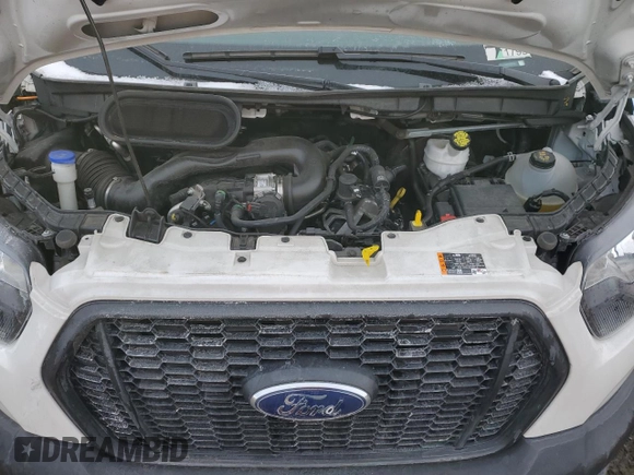 2023 Ford Transit Cargo with VIN 1FTYE1Y85PKB20167, listed as a Copart auction lot 42222895 with 24,222 mi miles and Salvage Title. Bid and sale history available at carsss.com. Image 12.