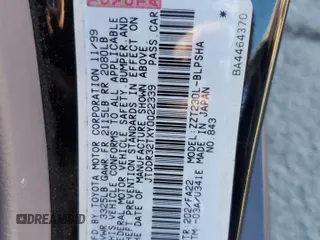 2000 Toyota Celica GT with VIN JTDDR32TXY0022339, listed as a Copart auction lot 79016024 with 161,429 mi miles and Salvage Title. Bid and sale history available at carsss.com. Image 12.