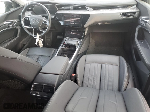 2023 Audi e-tron Premium with VIN WA1AAAGE3PB025279, listed as a Copart auction lot 55920165 with 28,535 mi miles and Salvage Title. Bid and sale history available at DreamBid. Image 8.