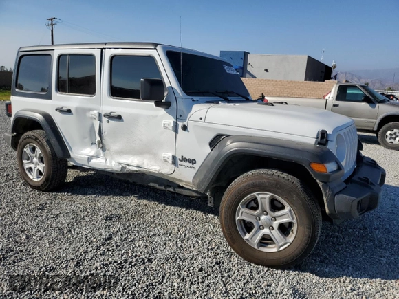 2022 Jeep Wrangler Unlimited Sport S with VIN 1C4HJXDNXNW256780, listed as a Copart auction lot 76101474 with 56,954 mi miles and Salvage Title. Bid and sale history available at carsss.com. Image 4.
