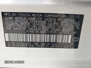 2013 Lexus GS 350 z VIN JTHBE1BLXD5017578, wystawiony jako IAAI lot #42023208 z przebiegiem 132 269 mil mil oraz . Historia ofert i sprzedaży dostępna na DreamBid. Obrazek 9.