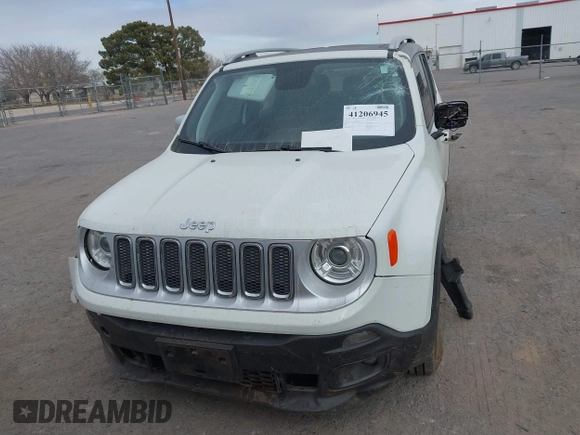 2018 Jeep Renegade Limited с VIN ZACCJADB6JPH99693, выставлен на аукционе IAAI как лот 41206945 с пробегом 52 865 миль миль и . История ставок и продаж доступна на DreamBid. Изображение 12.