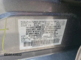 2025 Nissan Sentra S with VIN 3N1AB8BV8SY232217, listed as a Copart auction lot 59198465 with 1,859 mi miles and Salvage title. Bid and sale history available at DreamBid. Image 12.