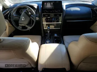 2021 Nissan Armada Platinum with VIN JN8AY2CC6M9145404, listed as a Copart auction lot 81495114 with 48,084 mi miles and Salvage Title. Bid and sale history available at carsss.com. Image 8.