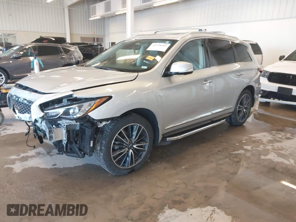 2017 Infiniti QX60 with VIN 5N1DL0MM3HC525307, listed as a IAAI auction lot 41578552 with 54,313 mi miles and . Bid and sale history available at DreamBid. Image 21.