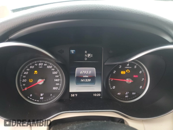 2015 Mercedes-Benz C-Class C 300 Luxury with VIN 55SWF4KB8FU016521, listed as a Copart auction lot 49176115 with 141,339 mi miles and Salvage Title. Bid and sale history available at carsss.com. Image 9.