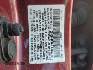 2011 Honda Civic LX with VIN 19XFA1F56BE026953, listed as a Copart auction lot 53395815 with 167,591 mi miles and Salvage Title. Bid and sale history available at DreamBid. Image 14.