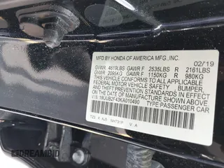 2019 Acura TLX Technology z VIN 19UUB2F43KA010490, wystawiony jako IAAI lot #42382271 z przebiegiem 40 892 mil mil oraz . Historia ofert i sprzedaży dostępna na DreamBid. Obrazek 9.