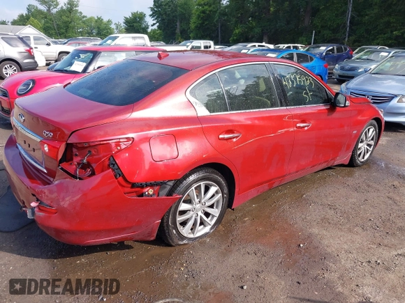 2016 Infiniti Q50 Premium with VIN JN1EV7AR9GM345224, listed as a IAAI auction lot 42375923 with 92,813 mi miles and . Bid and sale history available at DreamBid. Image 4.