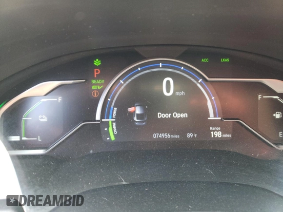 2018 Honda Clarity Plug-In Hybrid with VIN JHMZC5F13JC017742, listed as a Copart auction lot 57843394 with 74,956 mi miles and Salvage Title. Bid and sale history available at carsss.com. Image 9.