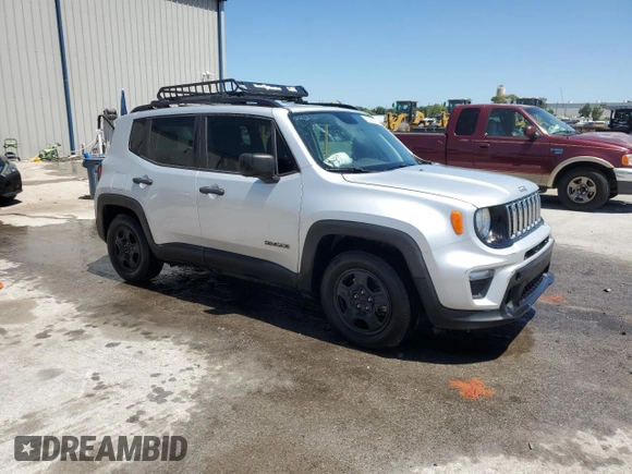 2020 Jeep Renegade Sport with VIN ZACNJAAB6LPL16619, listed as a Copart auction lot 53066195 with 54,226 mi miles and Salvage title. Bid and sale history available at DreamBid. Image 4.