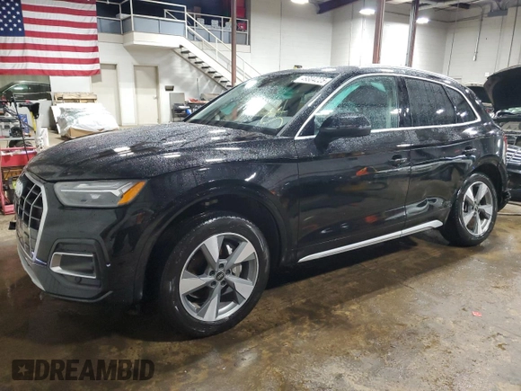 2024 Audi Q5 Premium Plus with VIN WA1BBAFY6R2017287, listed as a Copart auction lot 49304225 with 13,313 mi miles and Salvage title. Bid and sale history available at DreamBid. Image 1.