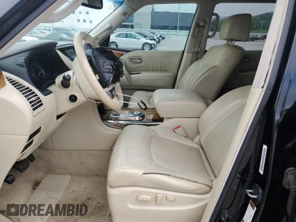 2013 Infiniti QX56 z VIN JN8AZ2NF5D9530196, wystawiony jako Copart lot #53971205 z przebiegiem 188 608 mil mil oraz Czysty tytuł • Clean title. Historia ofert i sprzedaży dostępna na DreamBid. Obrazek 7.