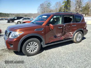 2017 Nissan Armada Platinum z VIN JN8AY2ND0H9001861, wystawiony jako Copart lot #49684275 z przebiegiem 96 741 mil mil oraz Szkoda całkowita • Salvage title. Historia ofert i sprzedaży dostępna na DreamBid. Obrazek 1.