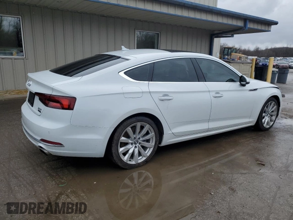 2018 Audi A5 Sportback Premium Plus with VIN WAUBNCF53JA087092, listed as a Copart auction lot 45298784 with 54,391 mi miles. Bid and sale history available at carsss.com. Image 3.