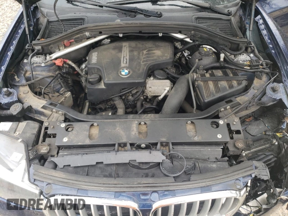2017 BMW X3 xDrive28i with VIN 5UXWX9C55H0T14187, listed as a Copart auction lot 55049325 with 173,346 mi miles and Salvage Title. Bid and sale history available at DreamBid. Image 12.