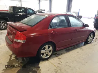 2008 Kia Spectra EX with VIN KNAFE121985020976, listed as a Copart auction lot 52587494 with 82,375 mi miles and Salvage Title. Bid and sale history available at carsss.com. Image 3.