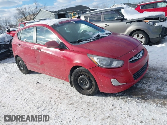 2012 Hyundai Accent SE with VIN KMHCU5AEXCU052771, listed as a IAAI auction lot 41599618 with 230,152 mi miles. Bid and sale history available at carsss.com. Image 1.