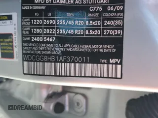 2010 Mercedes-Benz GLK 350 with VIN WDCGG8HB1AF370011, listed as a Copart auction lot 75062374 with Not Provided miles and Non Repairable. Bid and sale history available at DreamBid. Image 13.