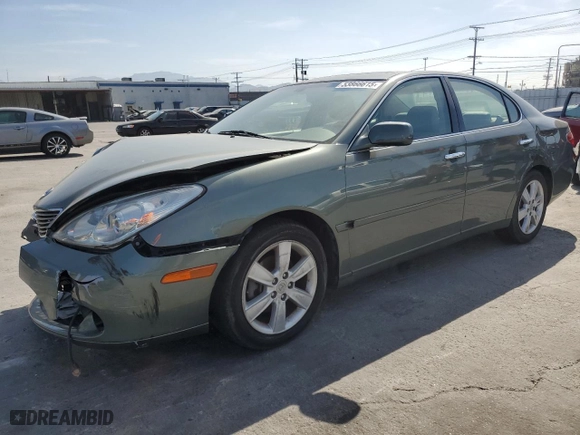 2005 Lexus ES 330 with VIN JTHBA30G455122907, listed as a Copart auction lot 53866615 with 69,307 mi miles and Salvage Title. Bid and sale history available at carsss.com. Image 1.