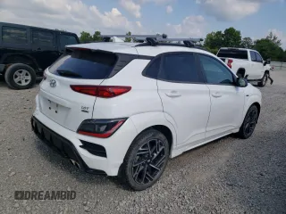 2023 Hyundai Kona N Line with VIN KM8K3CA39PU985326, listed as a Copart auction lot 65577004 with 68,719 mi miles and Salvage Title. Bid and sale history available at carsss.com. Image 3.
