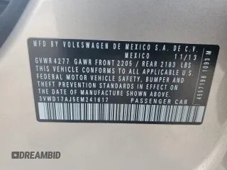2014 Volkswagen Jetta Sedan SE with VIN 3VWD17AJ5EM241617, listed as a Copart auction lot 53378175 with 110,093 mi miles and Salvage Title. Bid and sale history available at carsss.com. Image 15.
