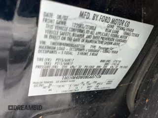 2008 Mercury Sable с VIN 1MEHM40W08G607536, выставлен на аукционе Copart как лот 45011775 с пробегом Не указан миль и Чистый • Clean title. История ставок и продаж доступна на DreamBid. Изображение 12.