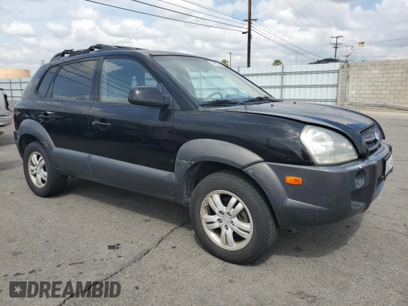 2006 Hyundai Tucson GLS with VIN KM8JN12D46U361496, listed as a Copart auction lot 51490215 with 184,077 mi miles and Clean Title. Bid and sale history available at carsss.com. Image 4.