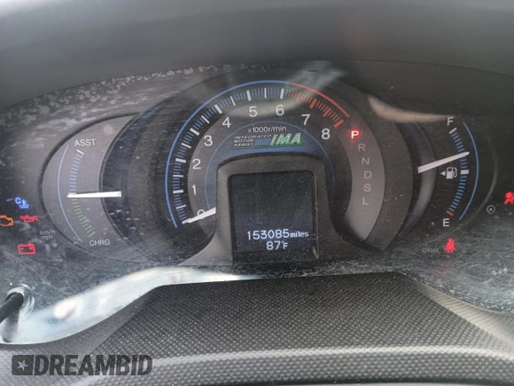 2012 Honda Insight LX with VIN JHMZE2H50CS004626, listed as a Copart auction lot 65198795 with 153,085 mi miles and Clean title. Bid and sale history available at DreamBid. Image 8.