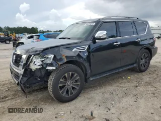 2017 Nissan Armada Platinum with VIN JN8AY2NF9H9302856, listed as a Copart auction lot 60226345 with 116,336 mi miles and Salvage title. Bid and sale history available at DreamBid. Image 1.