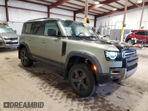 2020 Land Rover Defender X with VIN SALEX7EU4L2022865, listed as a Copart auction lot 51490495 with 81,314 mi miles and Salvage title. Bid and sale history available at DreamBid. Image 4.