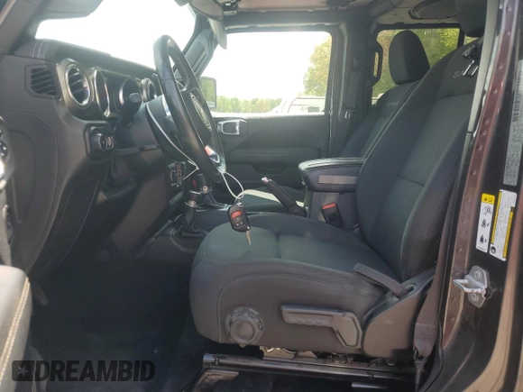 2019 Jeep Wrangler Unlimited Sahara with VIN 1C4HJXEN1KW504490, listed as a Copart auction lot 55633055 with 81,444 mi miles and Salvage Title. Bid and sale history available at DreamBid. Image 7.