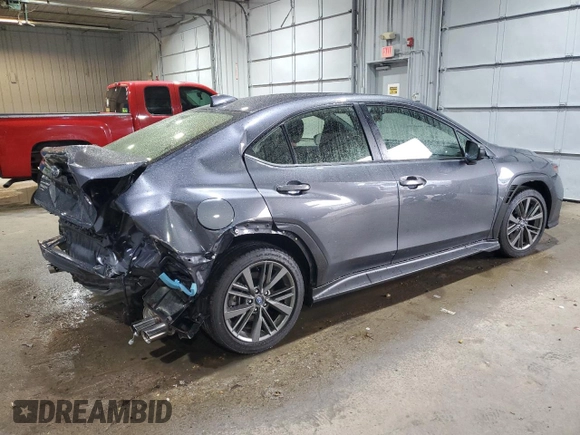 2024 Subaru WRX with VIN JF1VBAB6XR9807163, listed as a Copart auction lot 77442724 with 326 mi miles and Salvage Title. Bid and sale history available at carsss.com. Image 3.