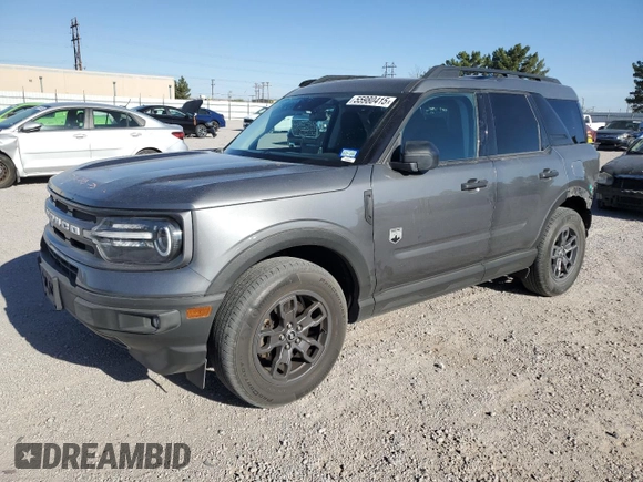 2022 Ford Bronco Sport Big Bend z VIN 3FMCR9B68NRE04126, wystawiony jako Copart lot #55980415 z przebiegiem 34 039 mil mil oraz Szkoda całkowita • Salvage title. Historia ofert i sprzedaży dostępna na DreamBid. Obrazek 1.