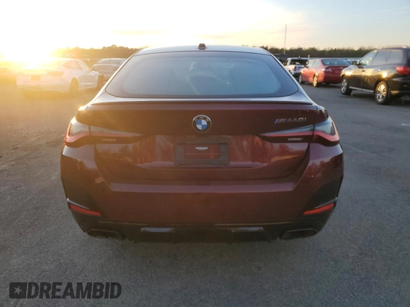 2022 BMW 4 Series M440i xDrive z VIN WBA13AW01NFM58124, wystawiony jako Copart lot #85731994 z przebiegiem 15 922 mil mil oraz Szkoda całkowita • Salvage title. Historia ofert i sprzedaży dostępna na DreamBid. Obrazek 6.