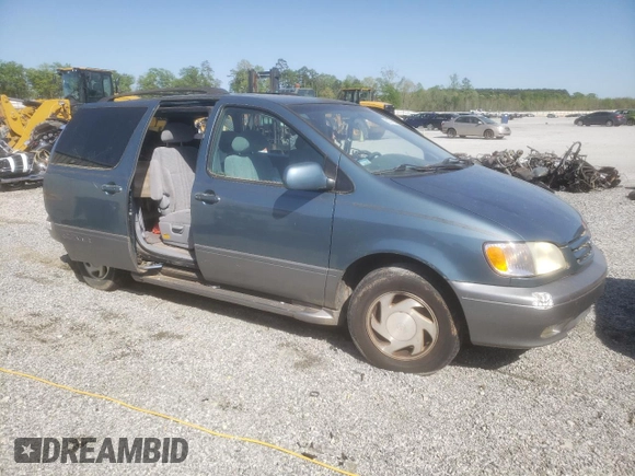 2002 Toyota Sienna LE with VIN 4T3ZF13C22U497021, listed as a Copart auction lot 52571055 with 232,973 mi miles and Salvage Title. Bid and sale history available at DreamBid. Image 4.