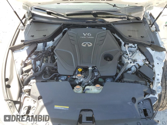 2022 Infiniti Q60 Red Sport 400 with VIN JN1FV7LL5NM680572, listed as a Copart auction lot 49444544 with 36,374 mi miles and Salvage title. Bid and sale history available at DreamBid. Image 11.