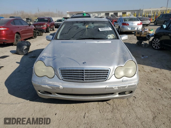 2002 Mercedes-Benz C with VIN WDBRF61J92F287899, listed as a Copart auction lot 48699435 with 145,465 mi miles and Salvage Title. Bid and sale history available at carsss.com. Image 5.