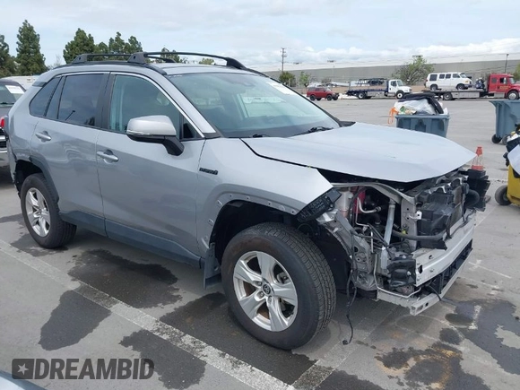2021 Toyota RAV4 Hybrid XLE with VIN 4T3RWRFV8MU014145, listed as a IAAI auction lot 41969498 with 49,723 mi miles. Bid and sale history available at carsss.com. Image 1.