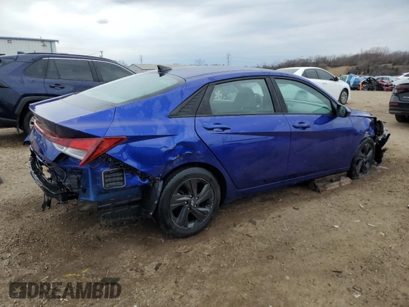 2022 Hyundai Elantra SEL with VIN KMHLM4AG4NU321006, listed as a Copart auction lot 50836235 with 45,307 mi miles and Salvage Title. Bid and sale history available at DreamBid. Image 3.